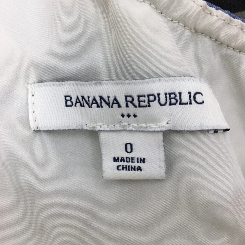 BANANA REPUBLIC Dress One Shoulder Ruffle Stripe Paint Swipe Abstract Size 0